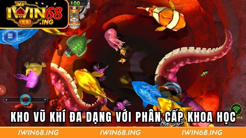 Kho vũ khí đa dạng với phân cấp khoa học